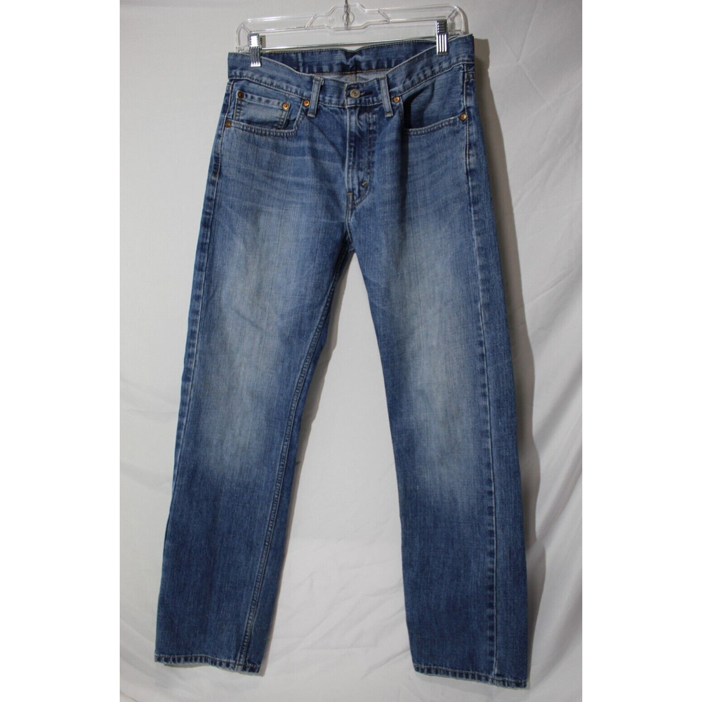 Levi's 505 Straight Leg Men's 32x32 Med Wash Blue Denim Jeans Mid-Rise